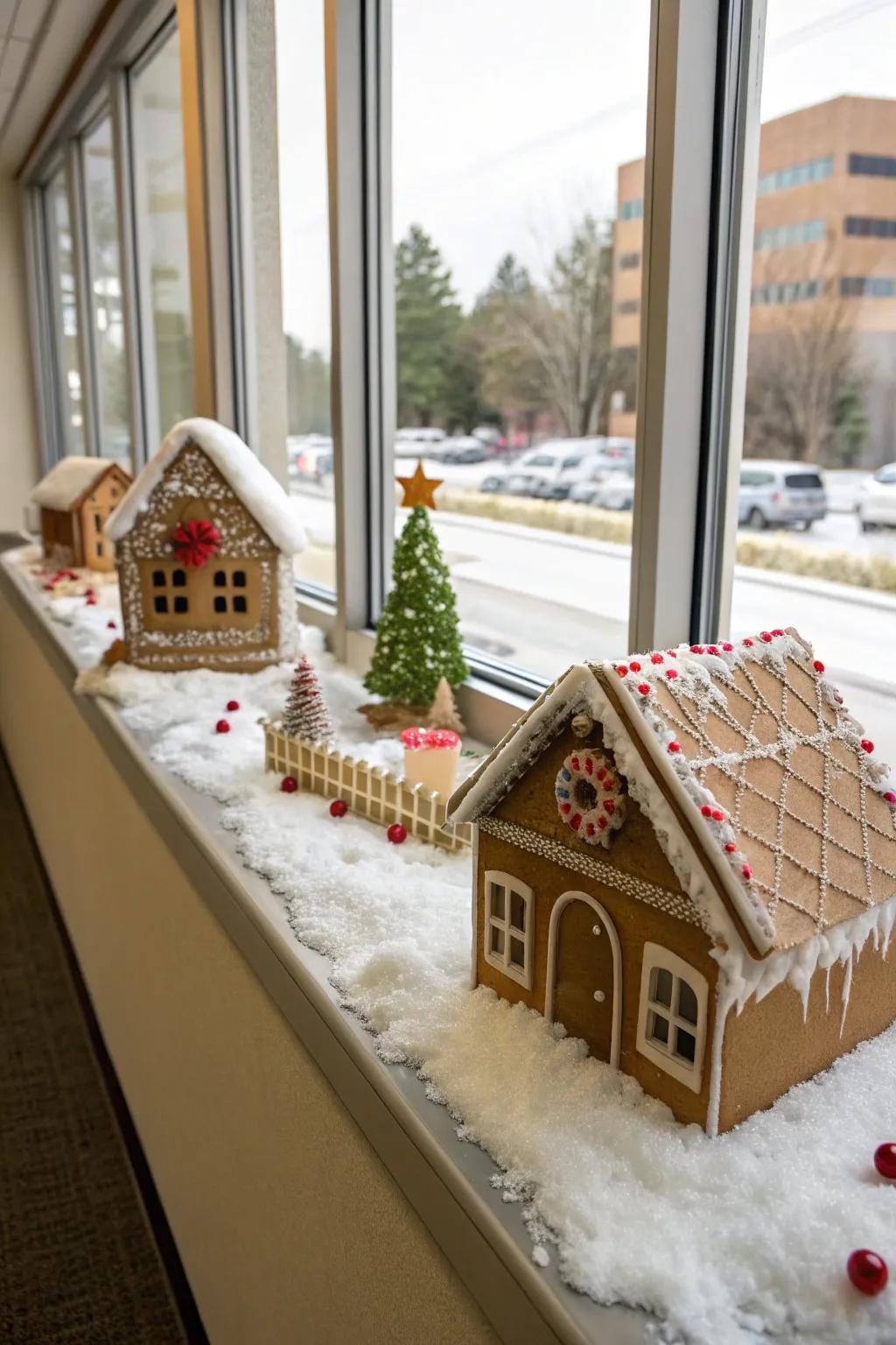 A gingerbread village for your window.