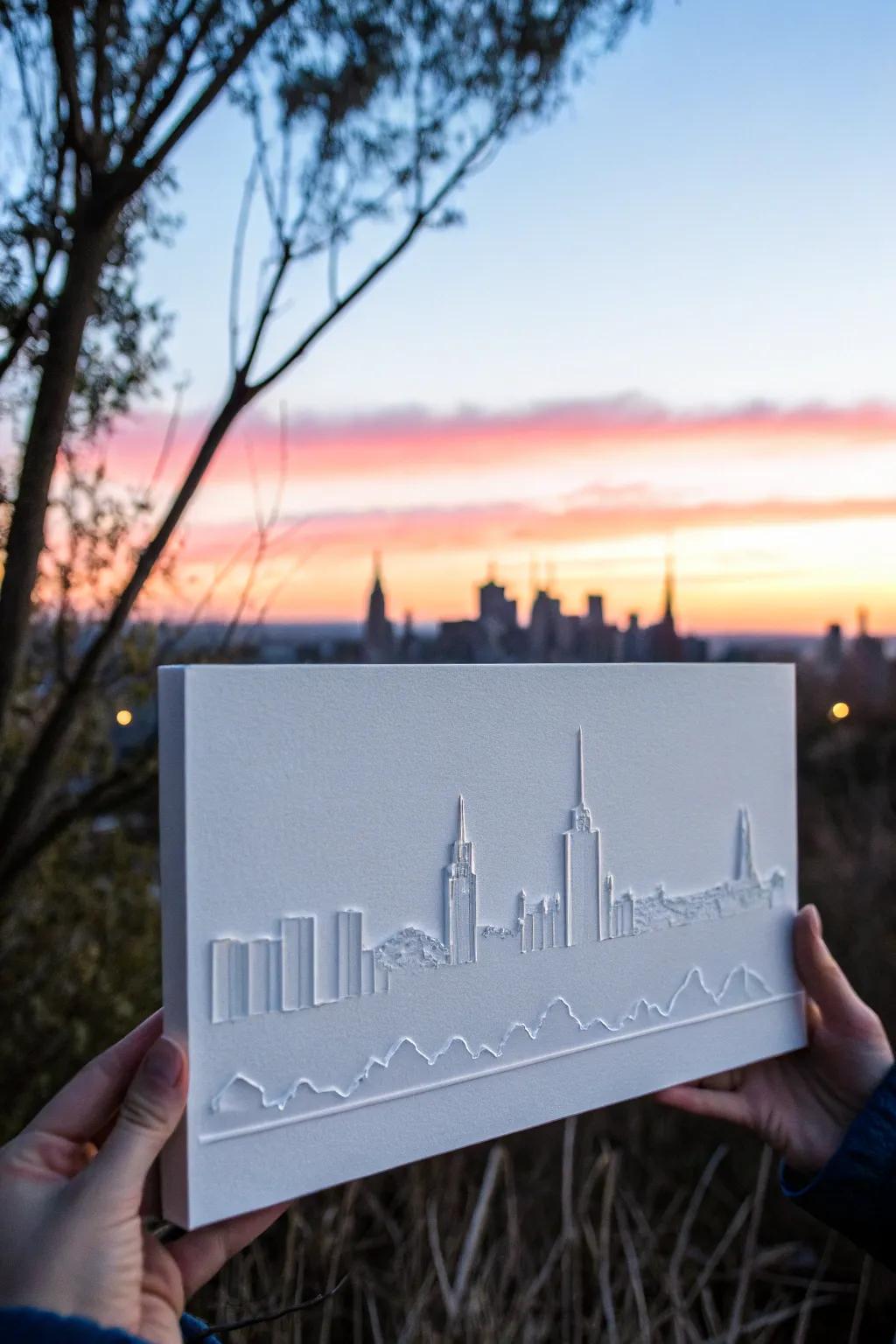 Capture the essence of your favorite city with minimalist skyline art. 🌆✨ #SkylineSilhouette #DIYArt