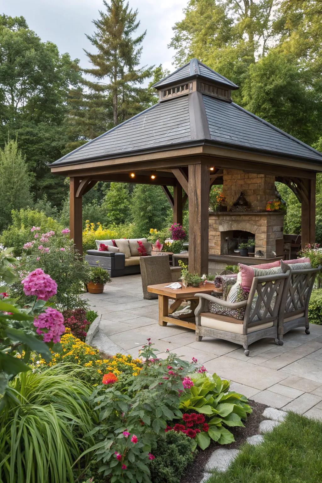 Immerse yourself in nature with a garden hideaway structure.