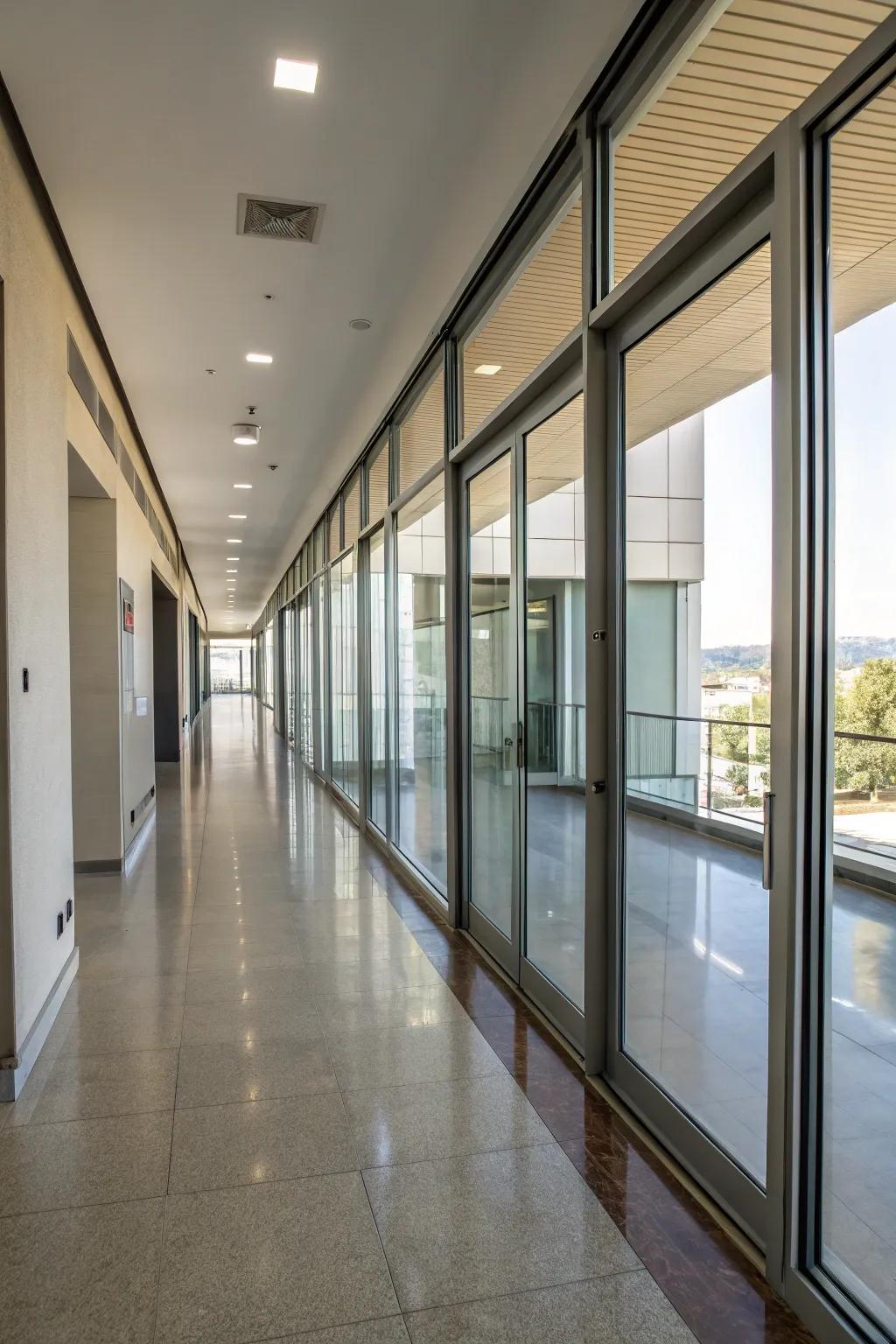 Sliding doors can give your hallway more style.