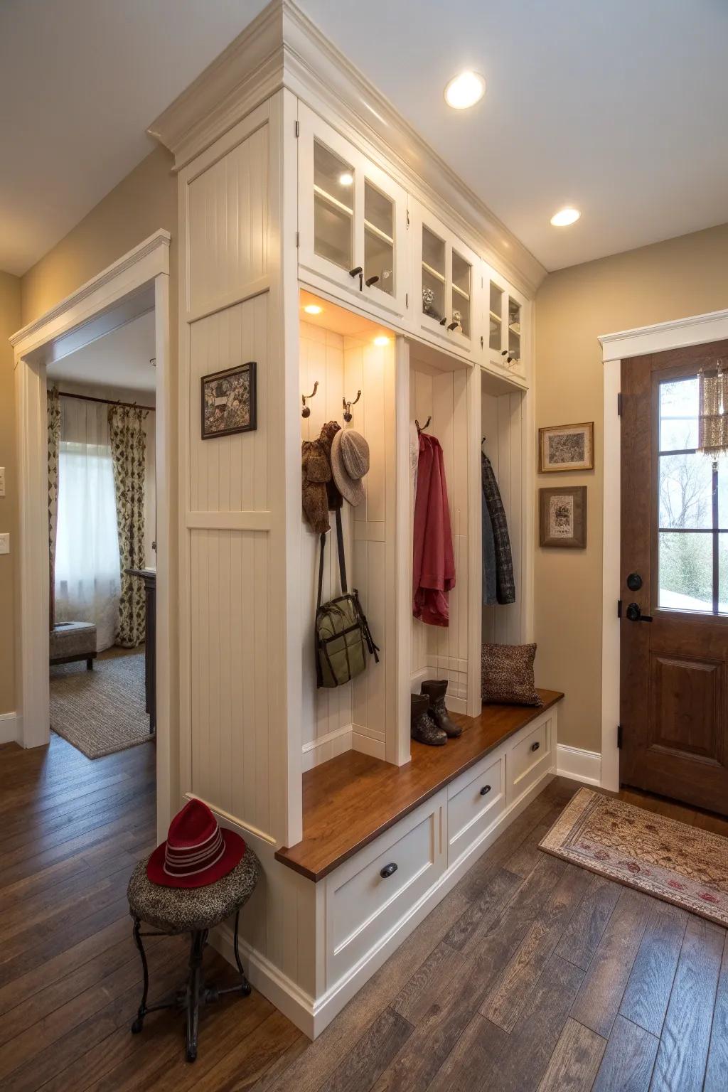 Stay organized with a locker-style hall tree.