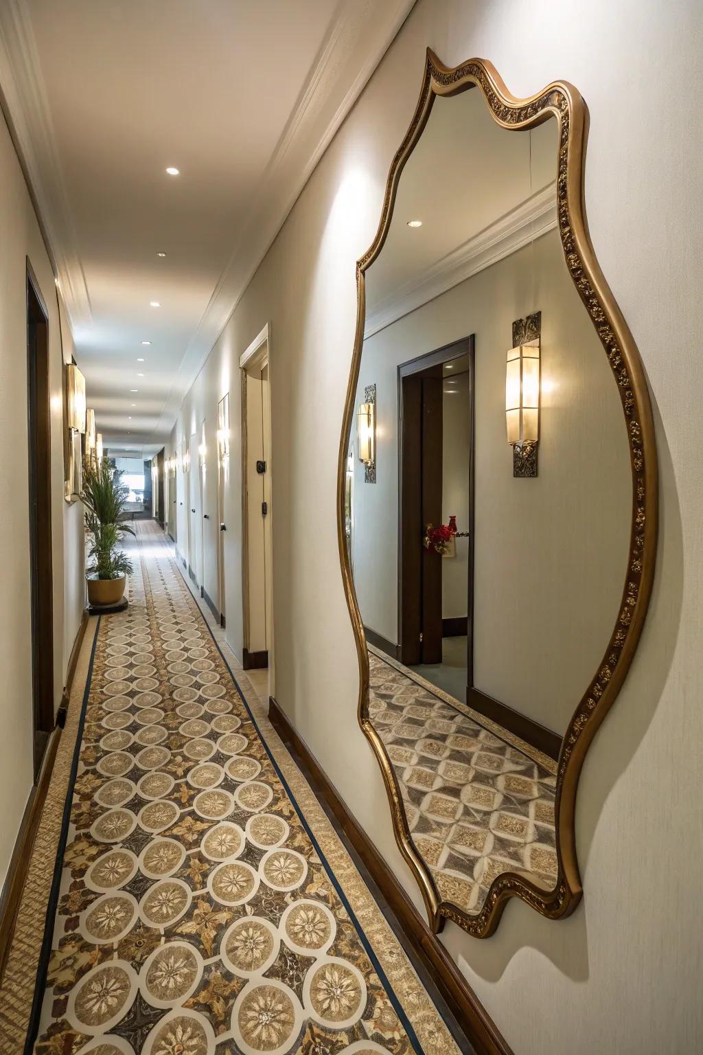 Unusual mirror shapes add intrigue and personality.