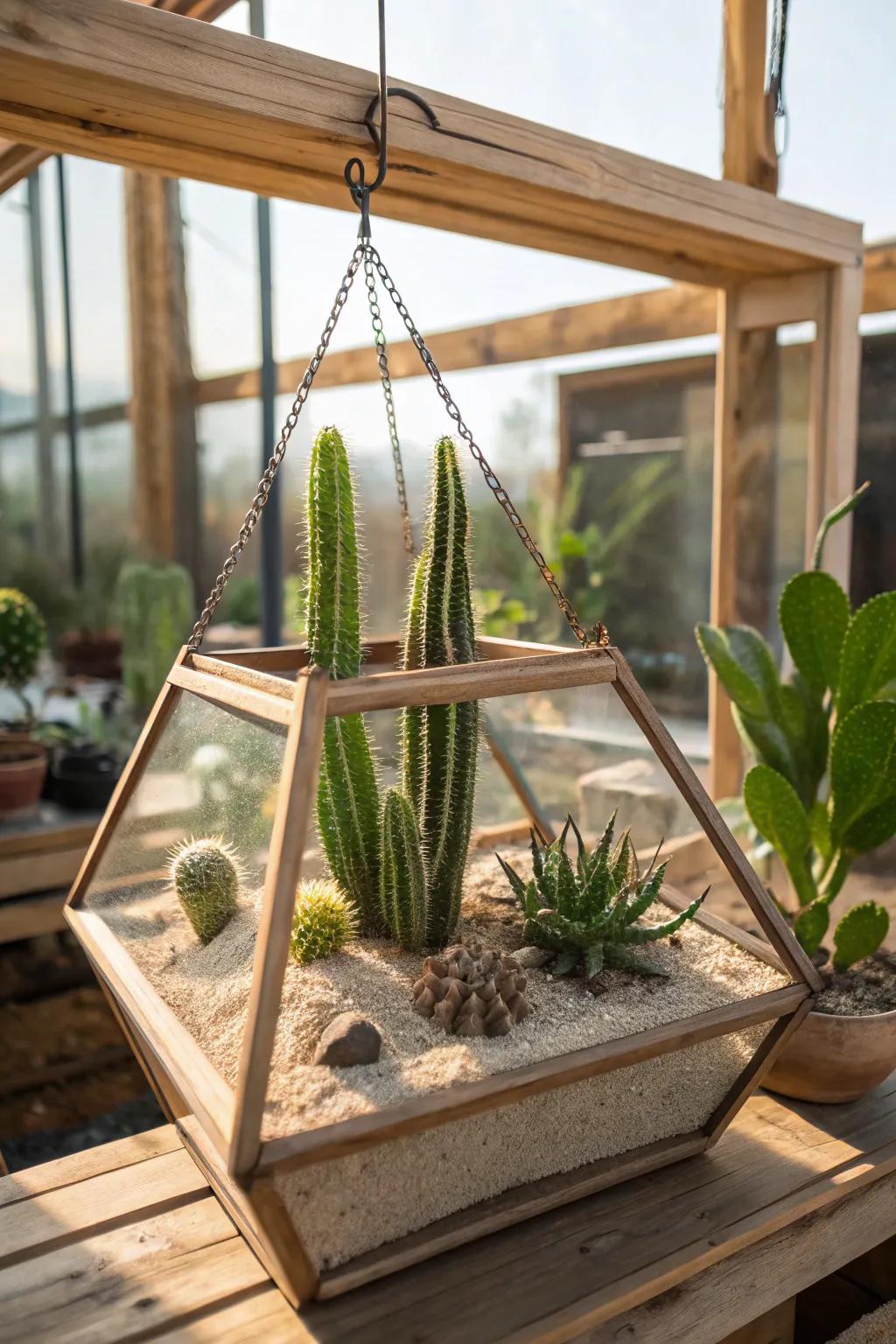 A desert oasis planter that captures the essence of arid beauty.