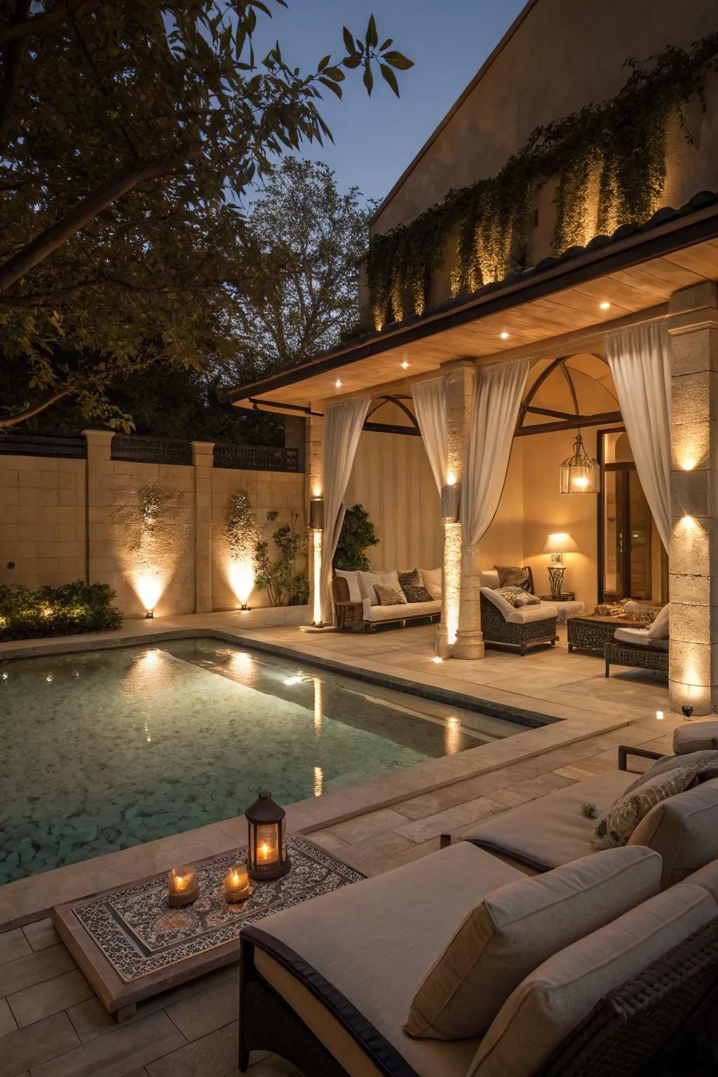A luxurious integrated pool and spa for ultimate relaxation.