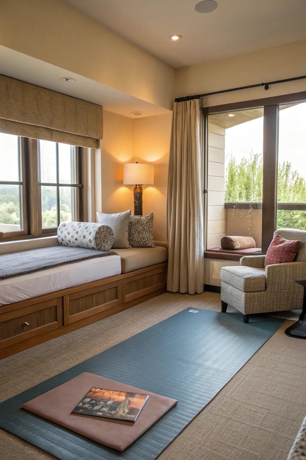Devoted wellness zones foster relaxation as well as revitalization.
