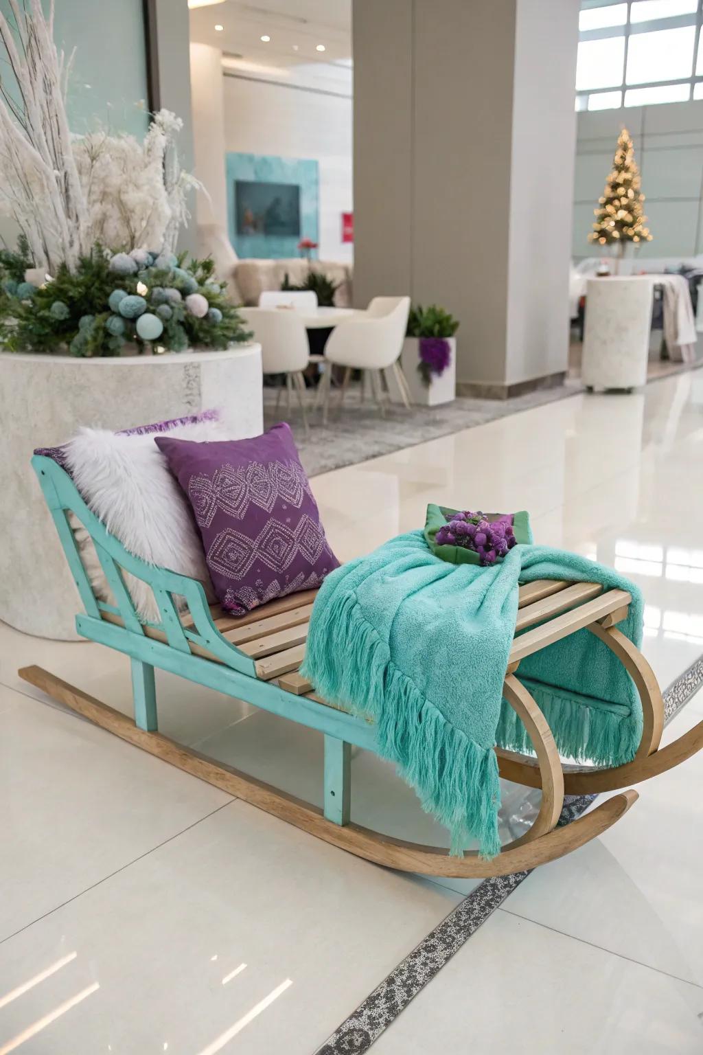 A sled showcasing unforeseen and elegant hue accents