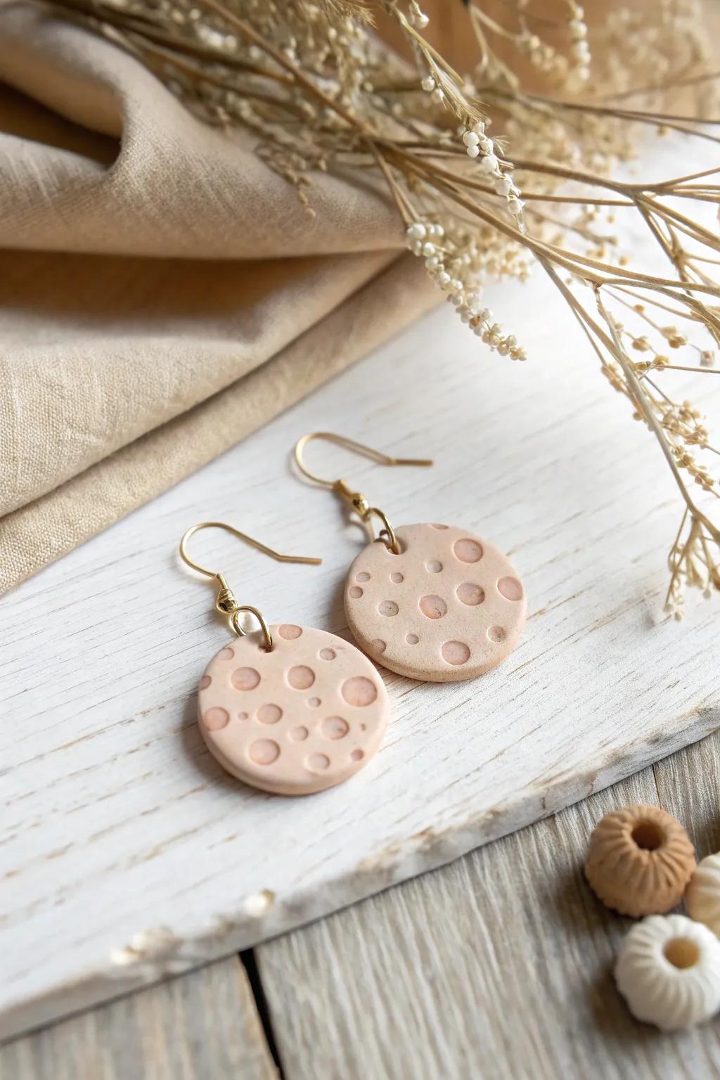 With chic, minimalist clay spot earrings that are ideal for everyday elegance, you may embrace simplicity.