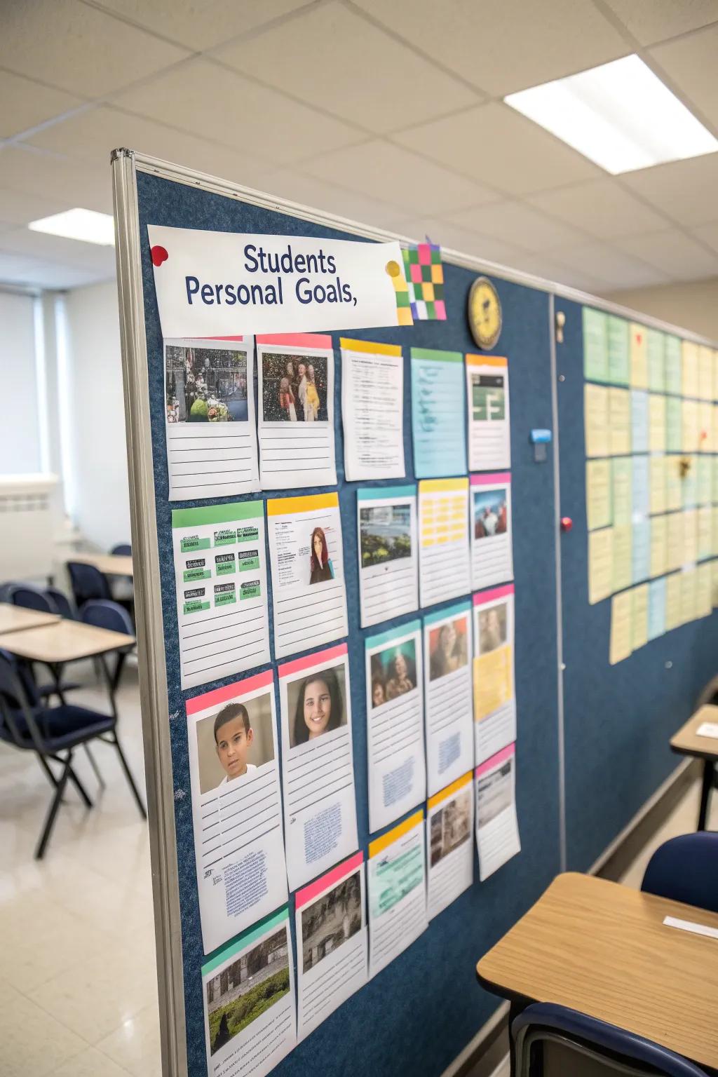 A visual chart for student goals and achievements.