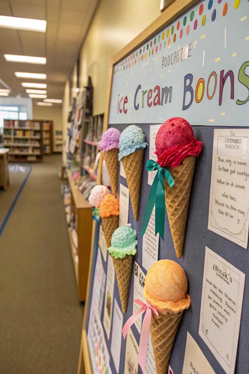 Share literary favorites with recommendations on frozen treats.