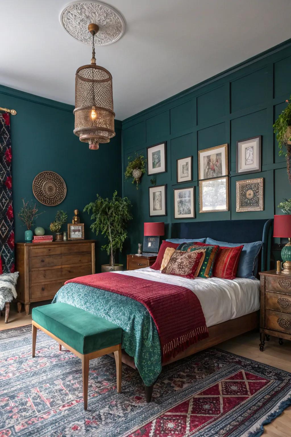The fusion of modern and vintage elements creates an atmosphere brimming with character and one-of-a-kind charm.