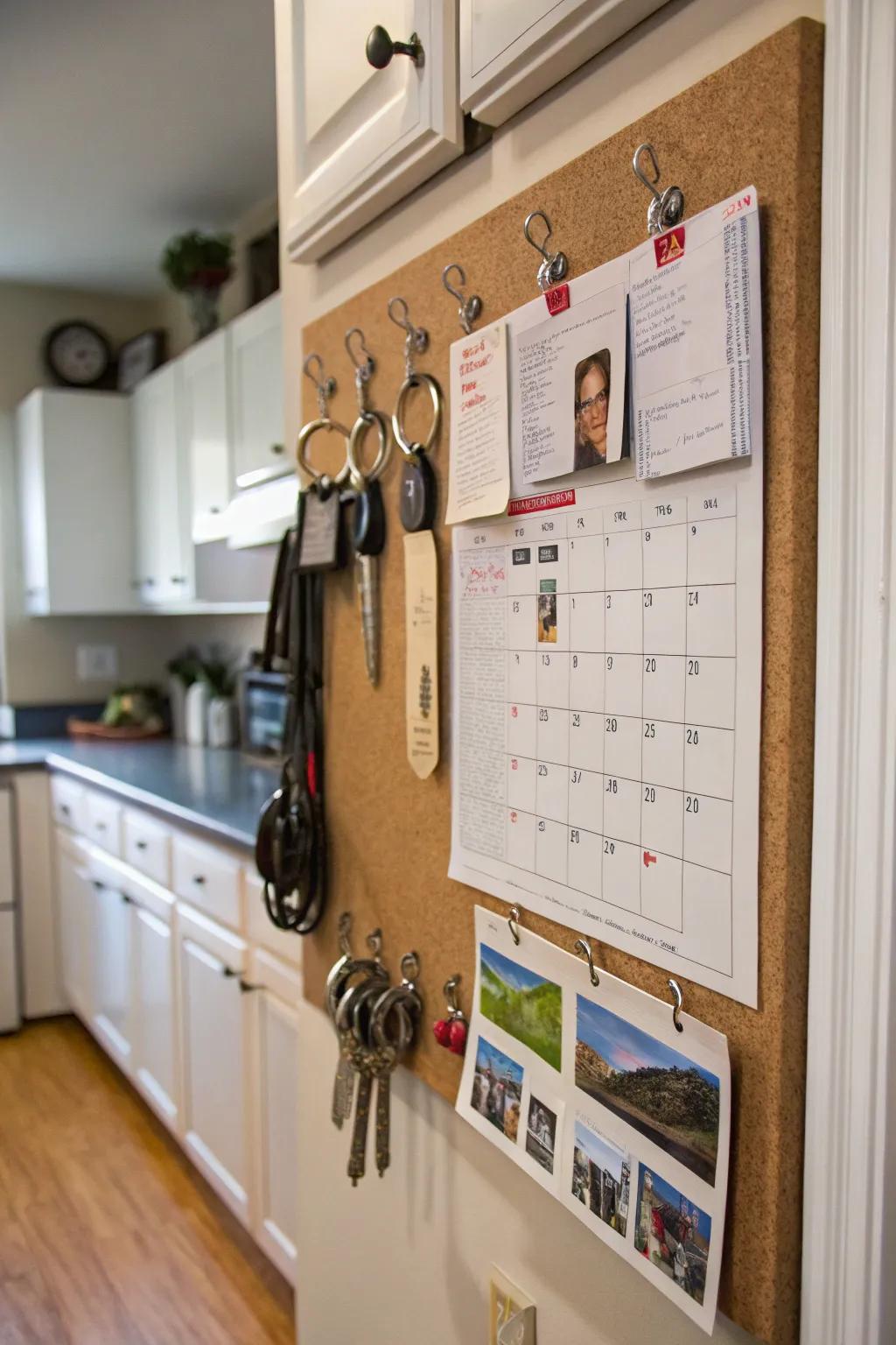 Maximize utility through suspension points on your bulletin board.