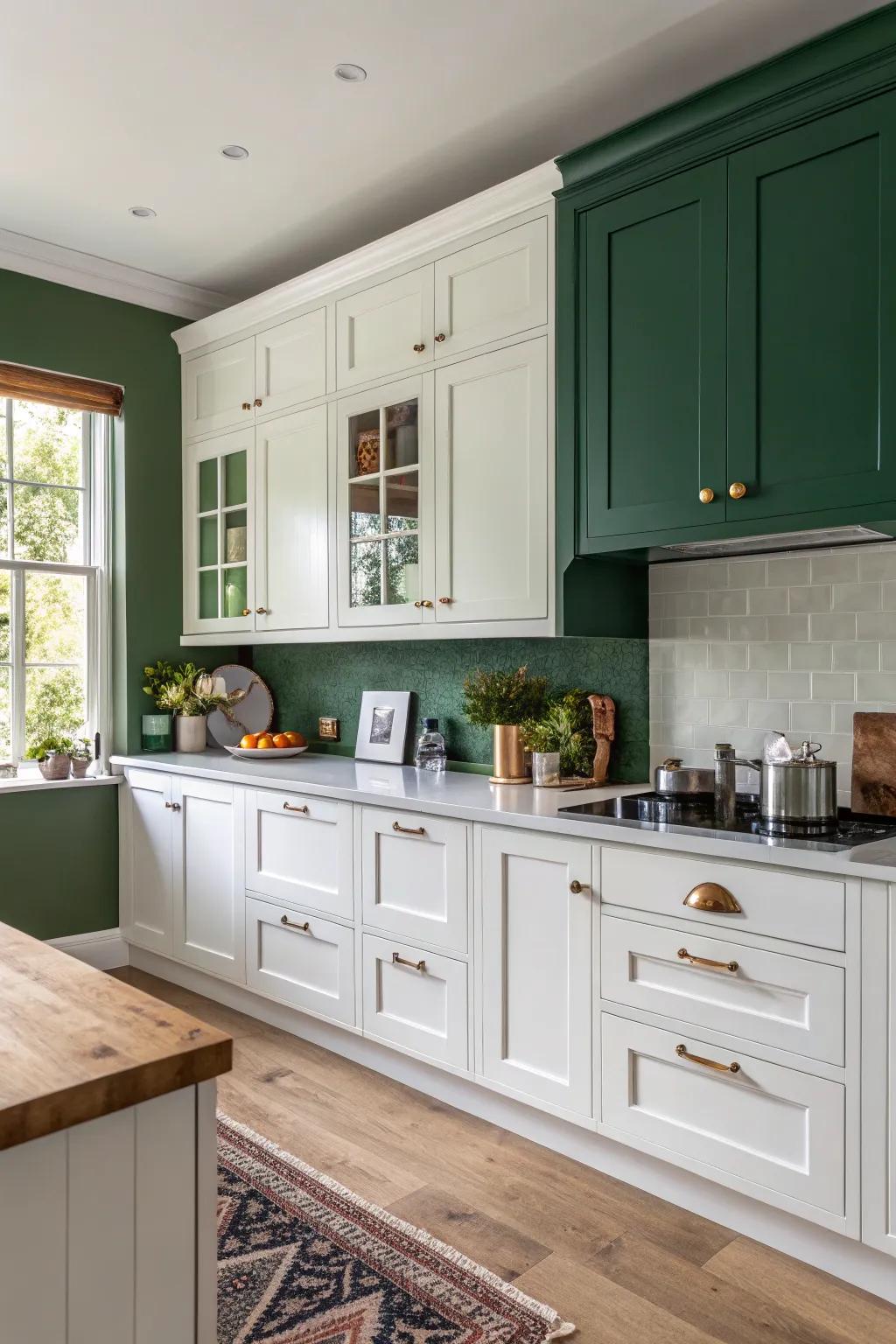 Woodland walls provide a natural and grounding contrast.