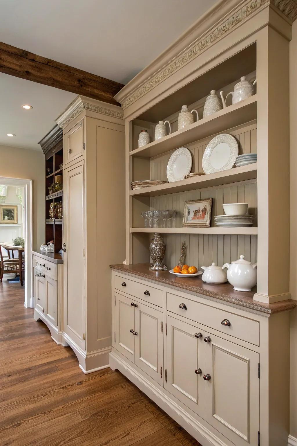 Traditional racking with a sophisticated touch.