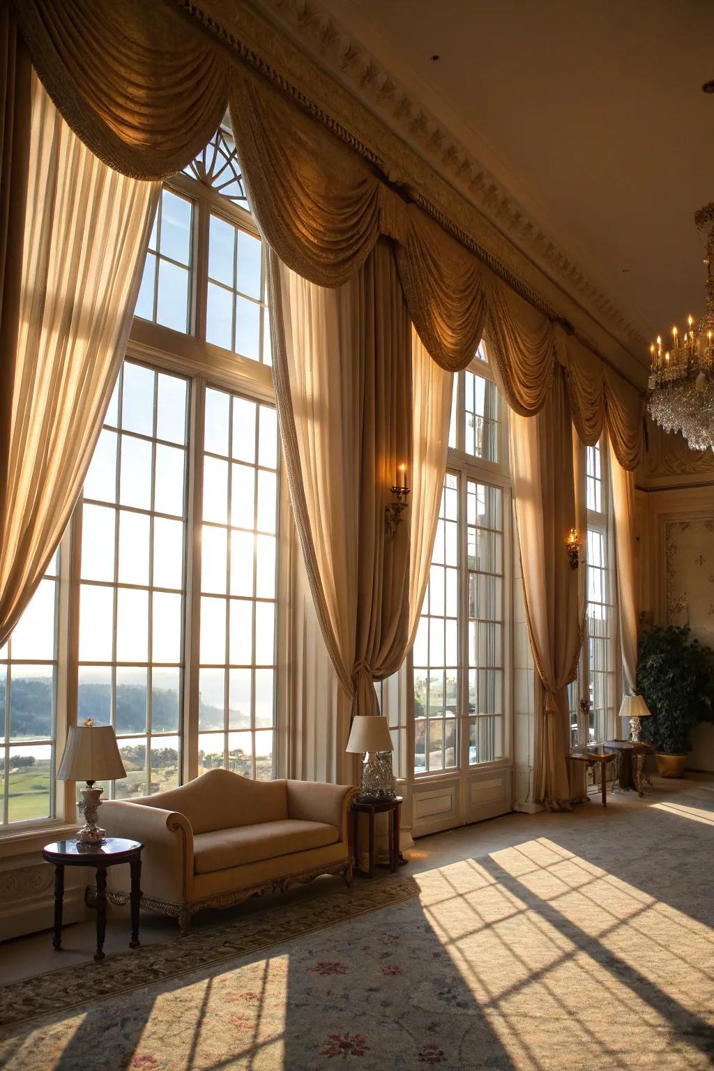 Harmonizing curtains for a cohesive design.