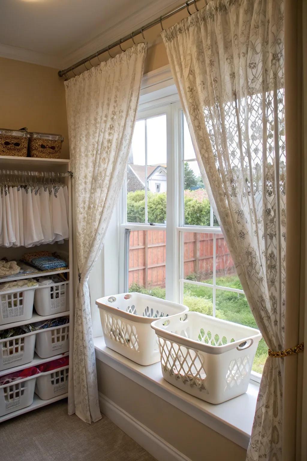 Ornamental fixtures inject grace into windows.