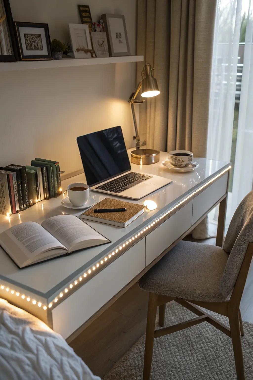 A well-lit desk promotes better concentration and output.