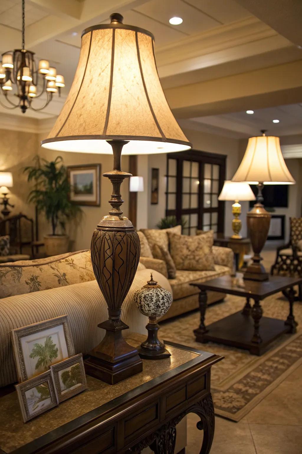 Layered lighting adds depth and warmth to your room.