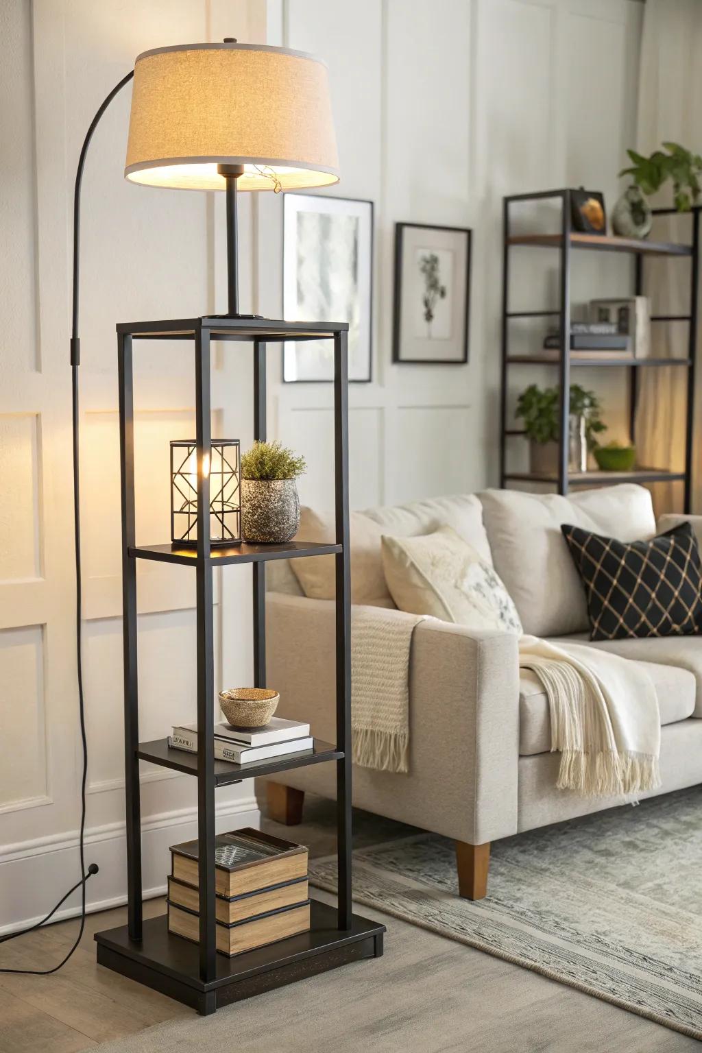 Multi-functional illumination solutions economize area and incorporate practical aesthetic.