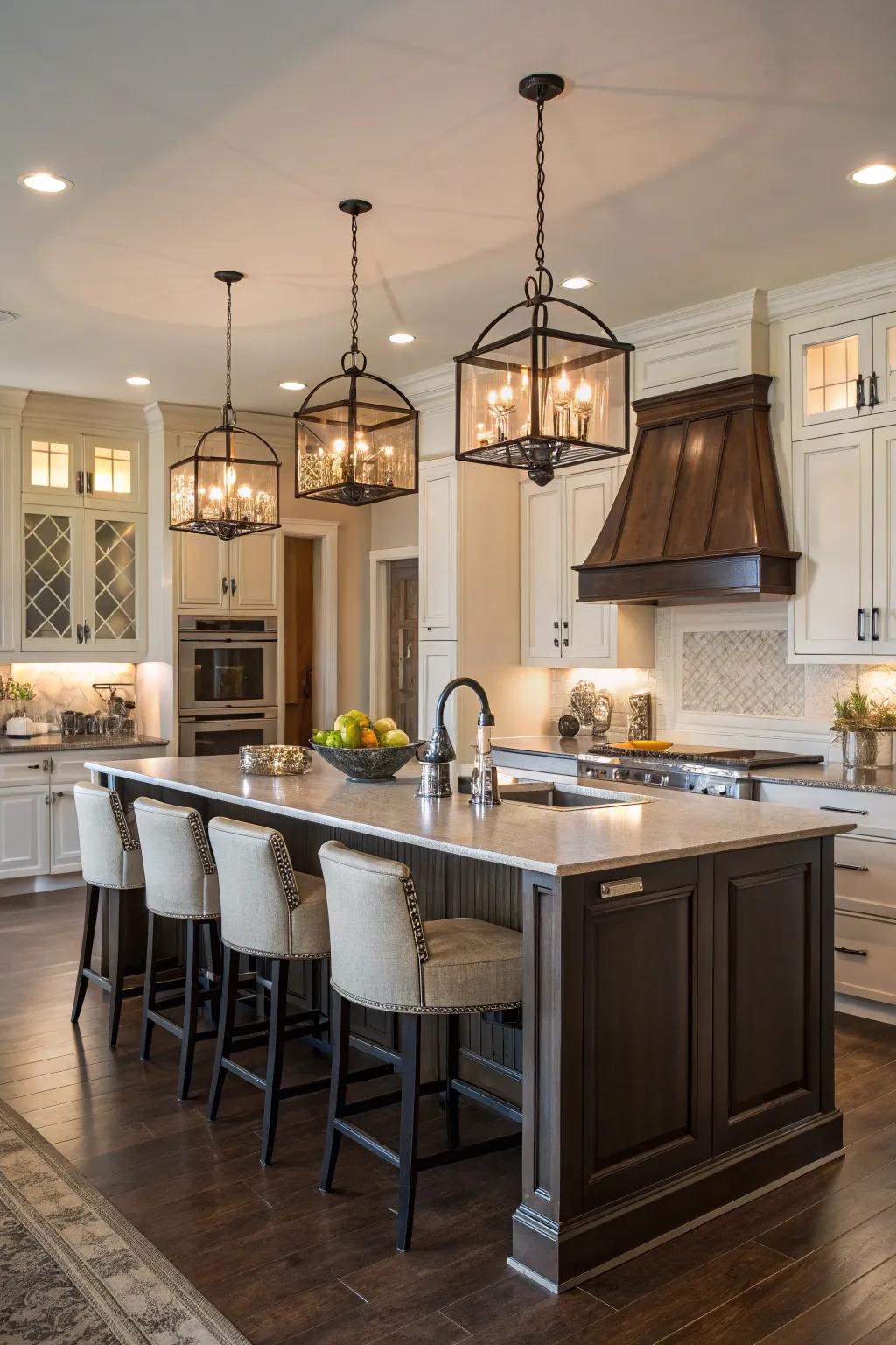 Hanging lights deliver targeted illumination with a hint of style.