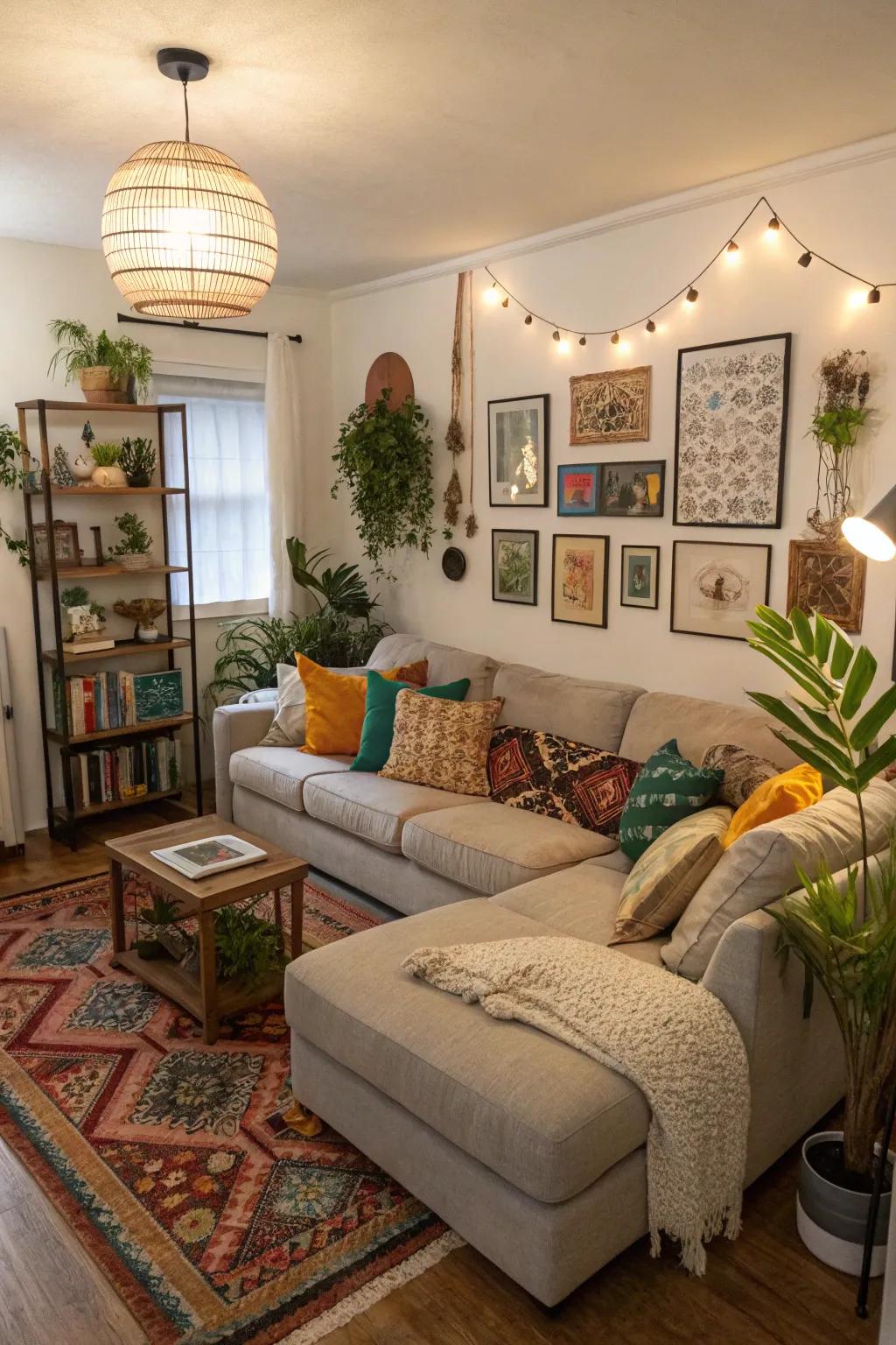 Off-balance arrangements add interest and charm.