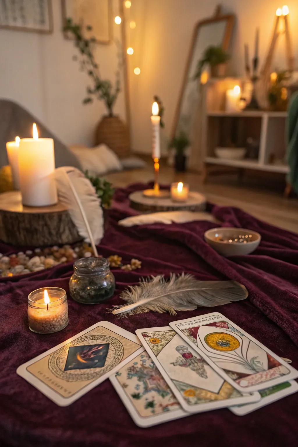 Divination card readings add an element of mystery to the celebration