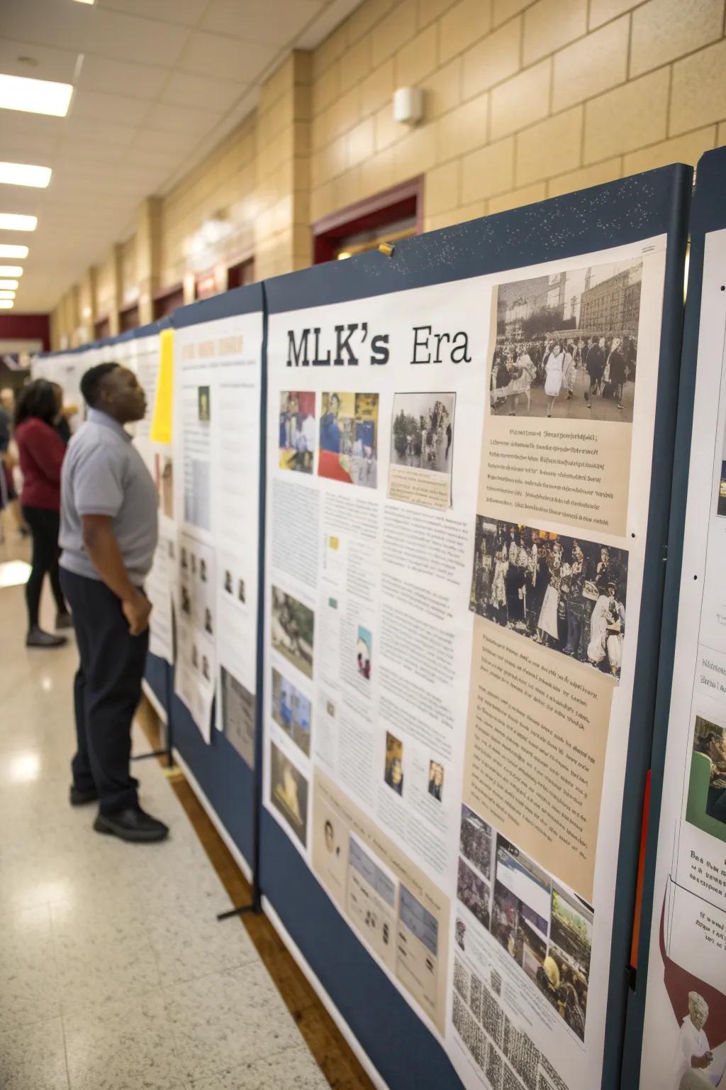 A timeline illustrates progress and ongoing efforts since MLK's time.