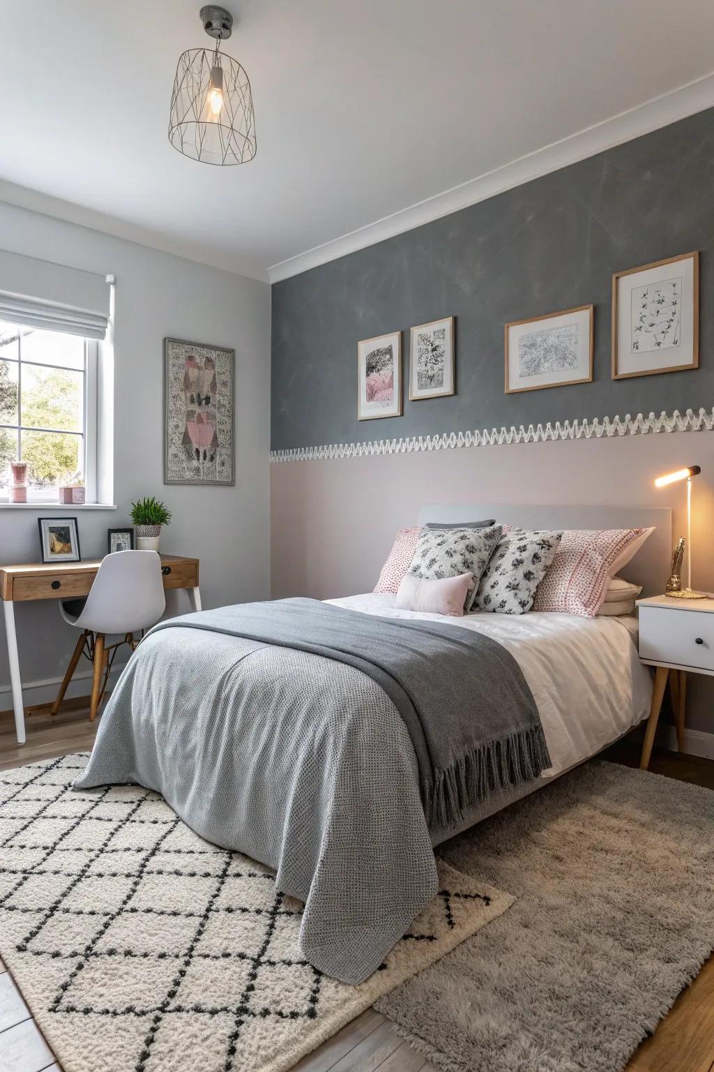 Dual-tone shade adds depth and dimension to the design.