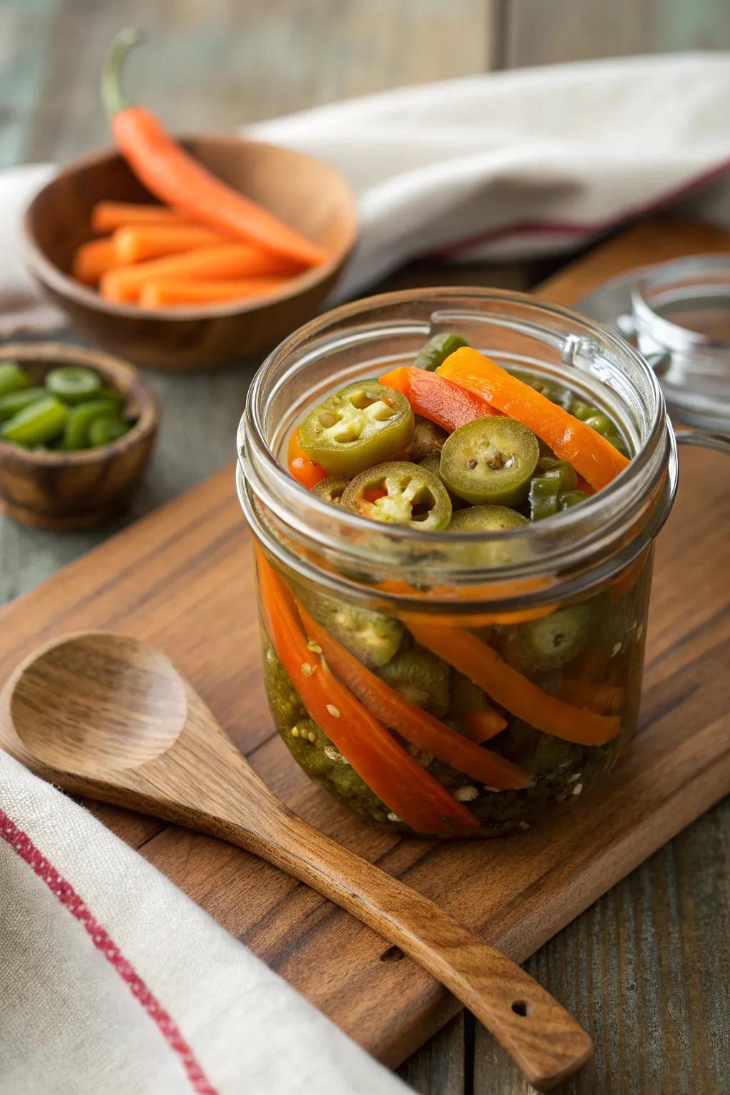 Zesty pickled treats for a lively kick.