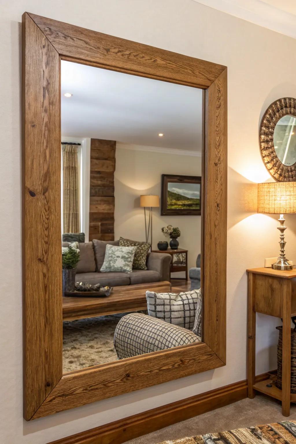 Timber-edged glasses amplify warmth and coziness.