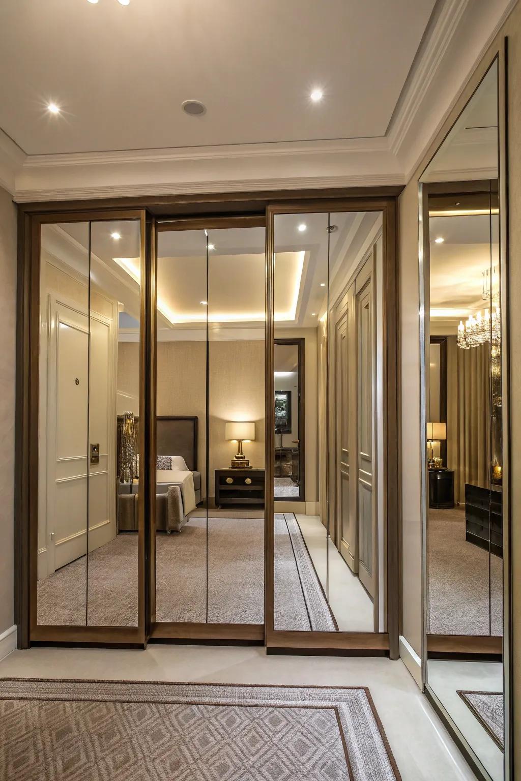 Tinted reflectors add a sophisticated ambiance.
