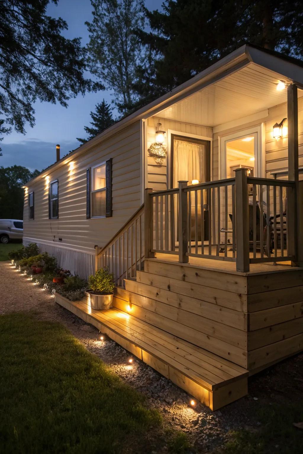 Built-in lighting adds a magical touch.