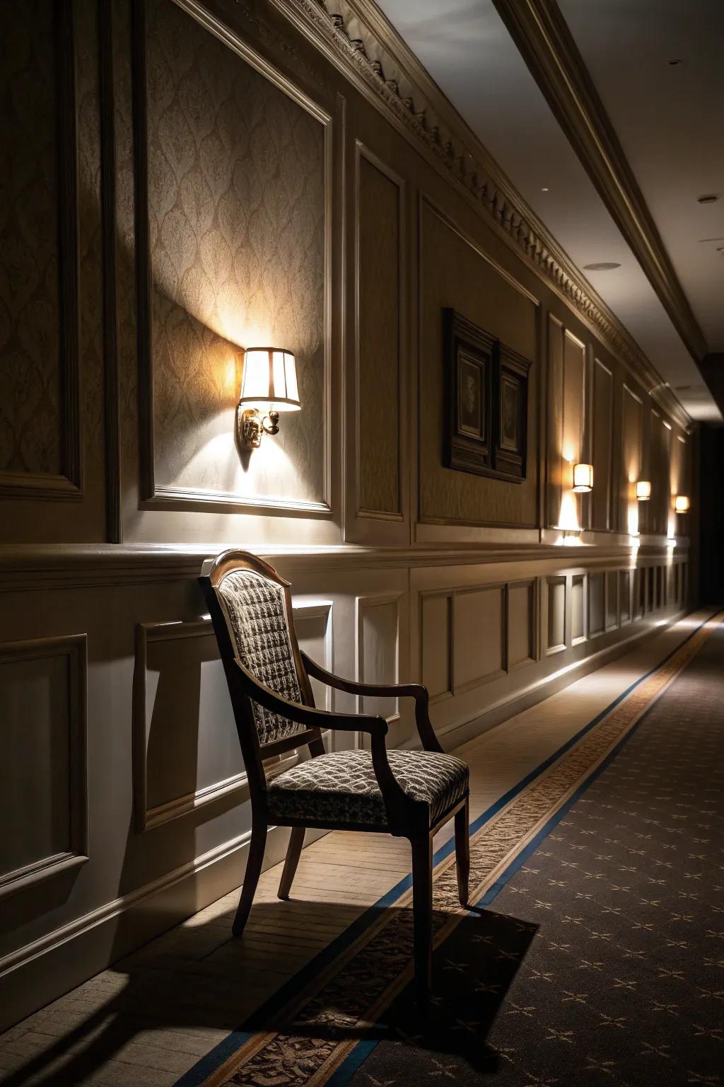 Playing with illumination and shadows to enhance partition trim designs.