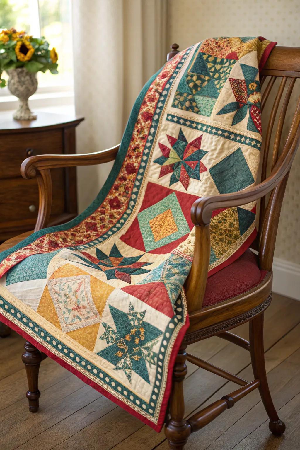 Modern traditionalism quilts blend the old with the new in a harmonious design.