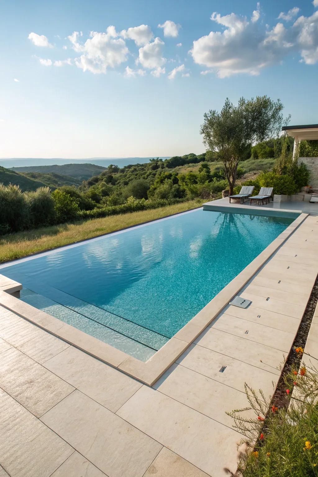 A leisure bench unites sunbathing with water lounging.