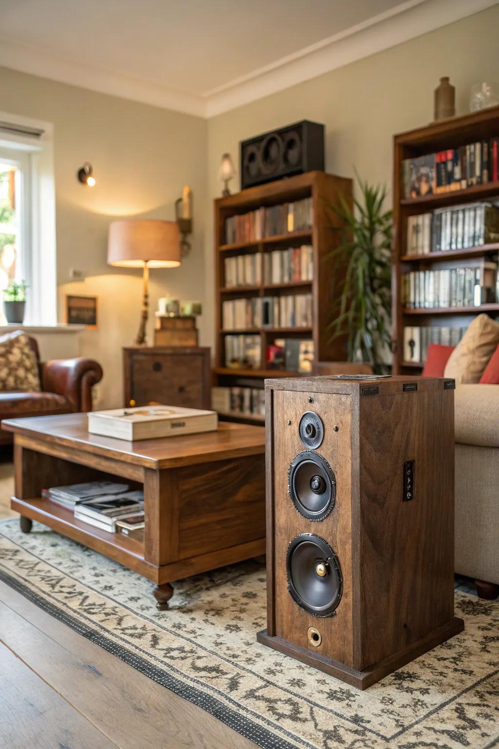 Veiled technology furnishes modern convenience without disrupting the vintage feel.