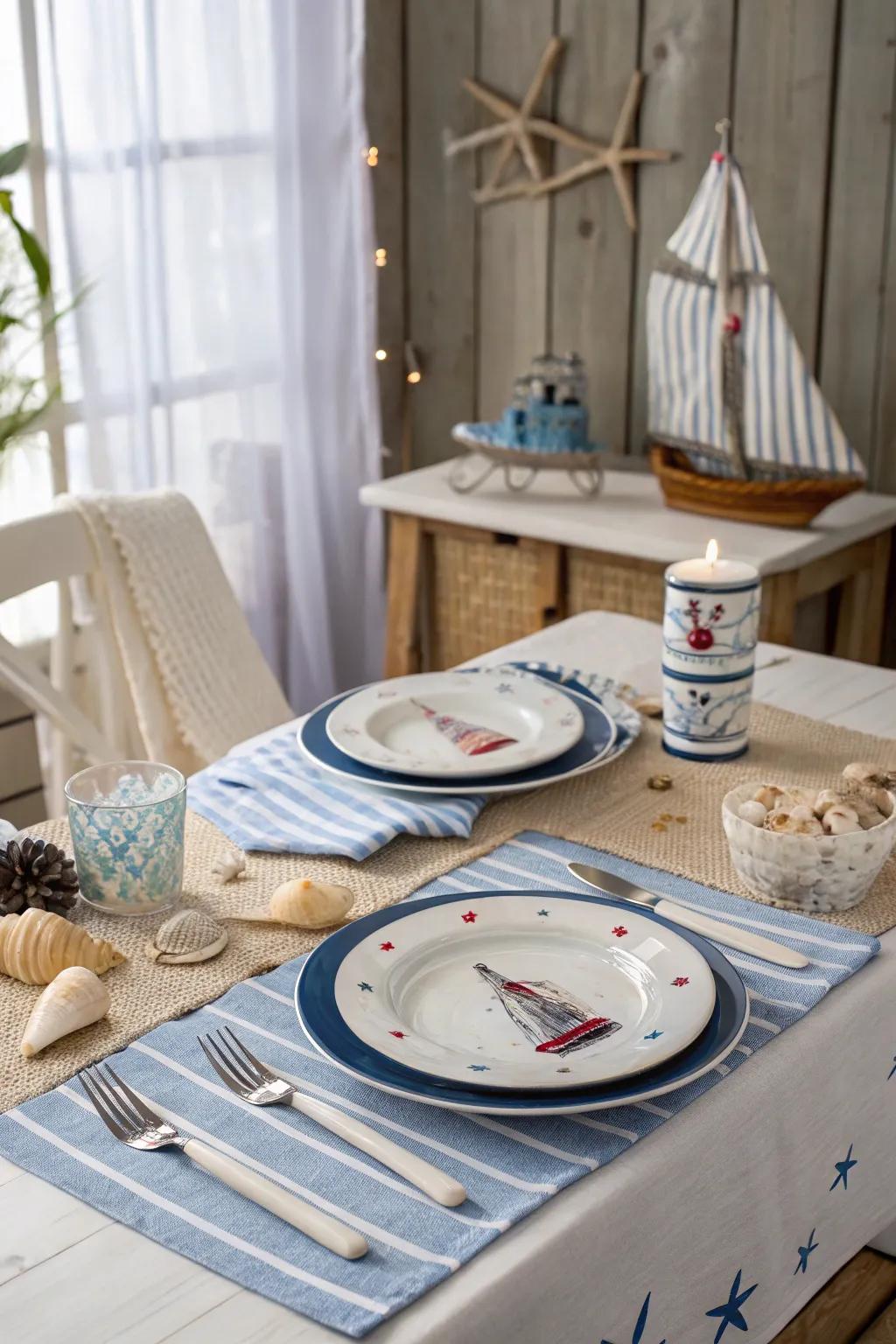 Seafaring tableware turns any meal into a coastal celebration.