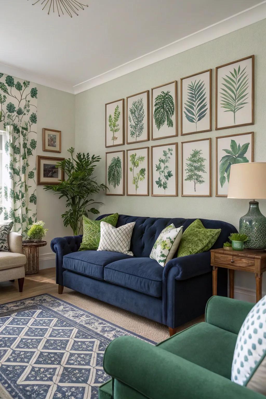 Botanical motifs subtly enhance the natural vibe.