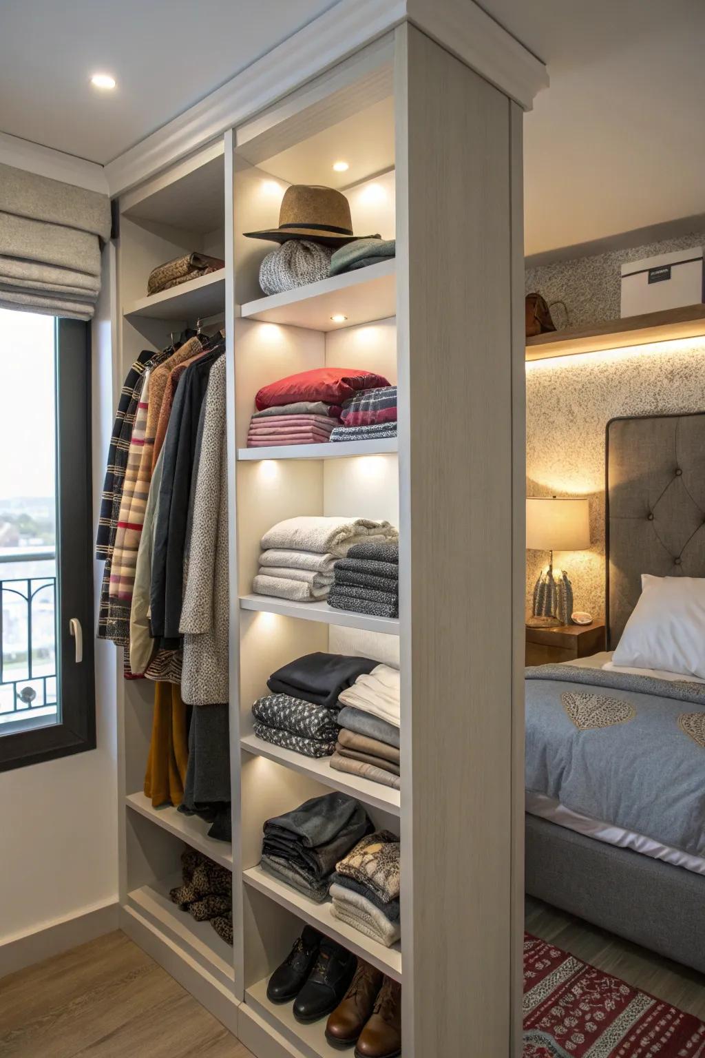Unused corners can be transformed into storage heavens.