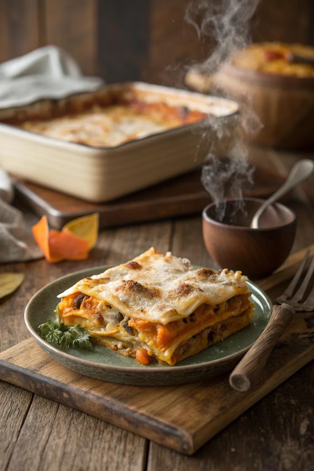 Butternut squash lasagna: A comforting dish bursting with flavor.