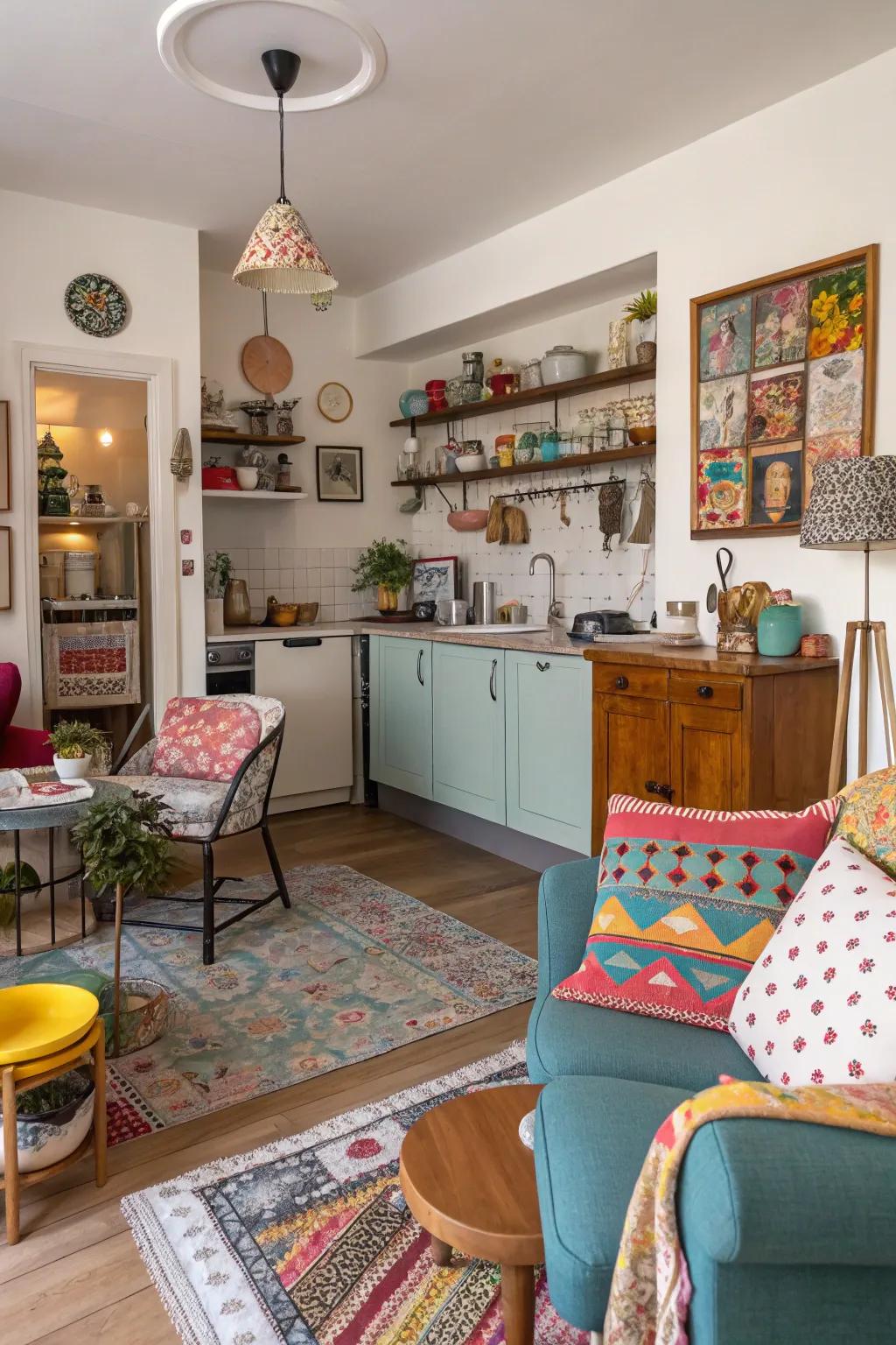 Unique features add personality and charm to open spaces.