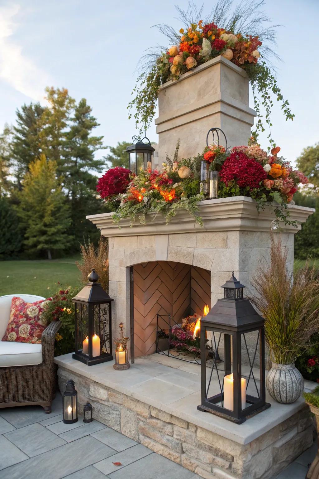 Personalize your hearth ledge with distinctive seasonal adornments.