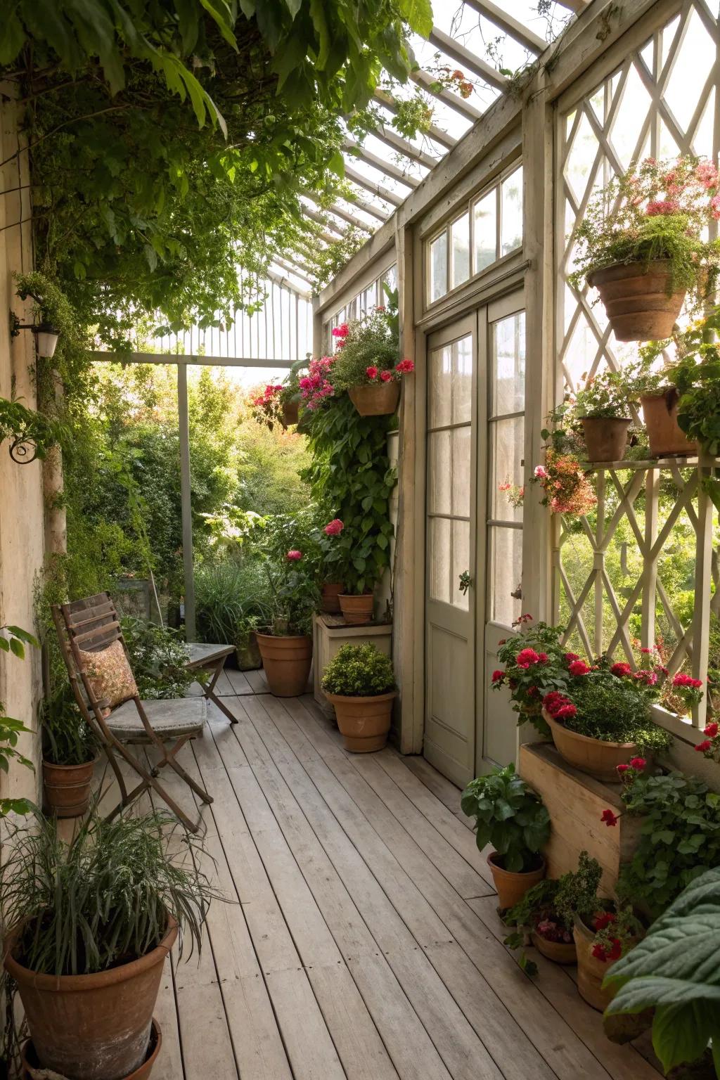 A garden space offers a lush, private escape in your open-air zone.