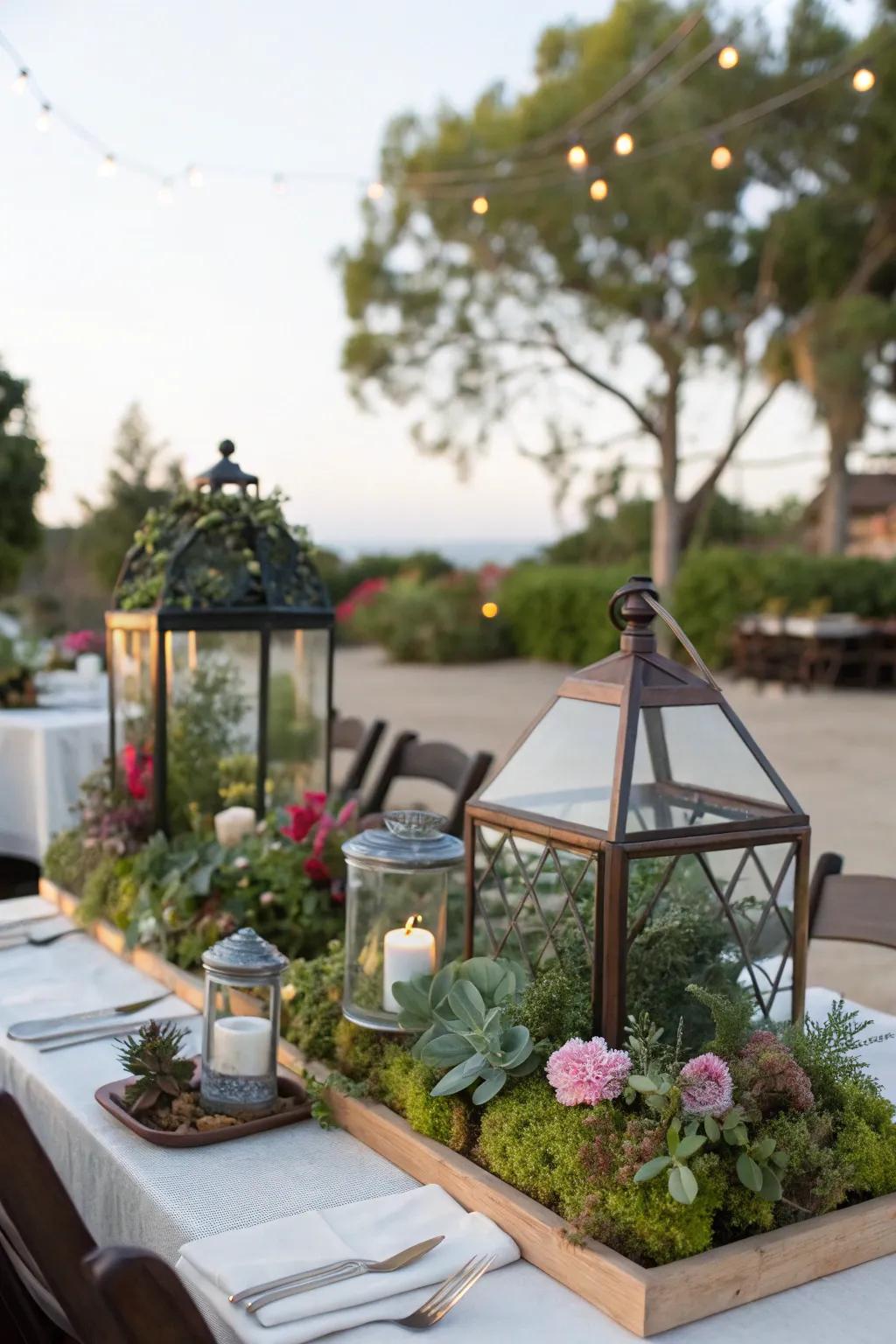 Unique centerpieces add personality and interest.