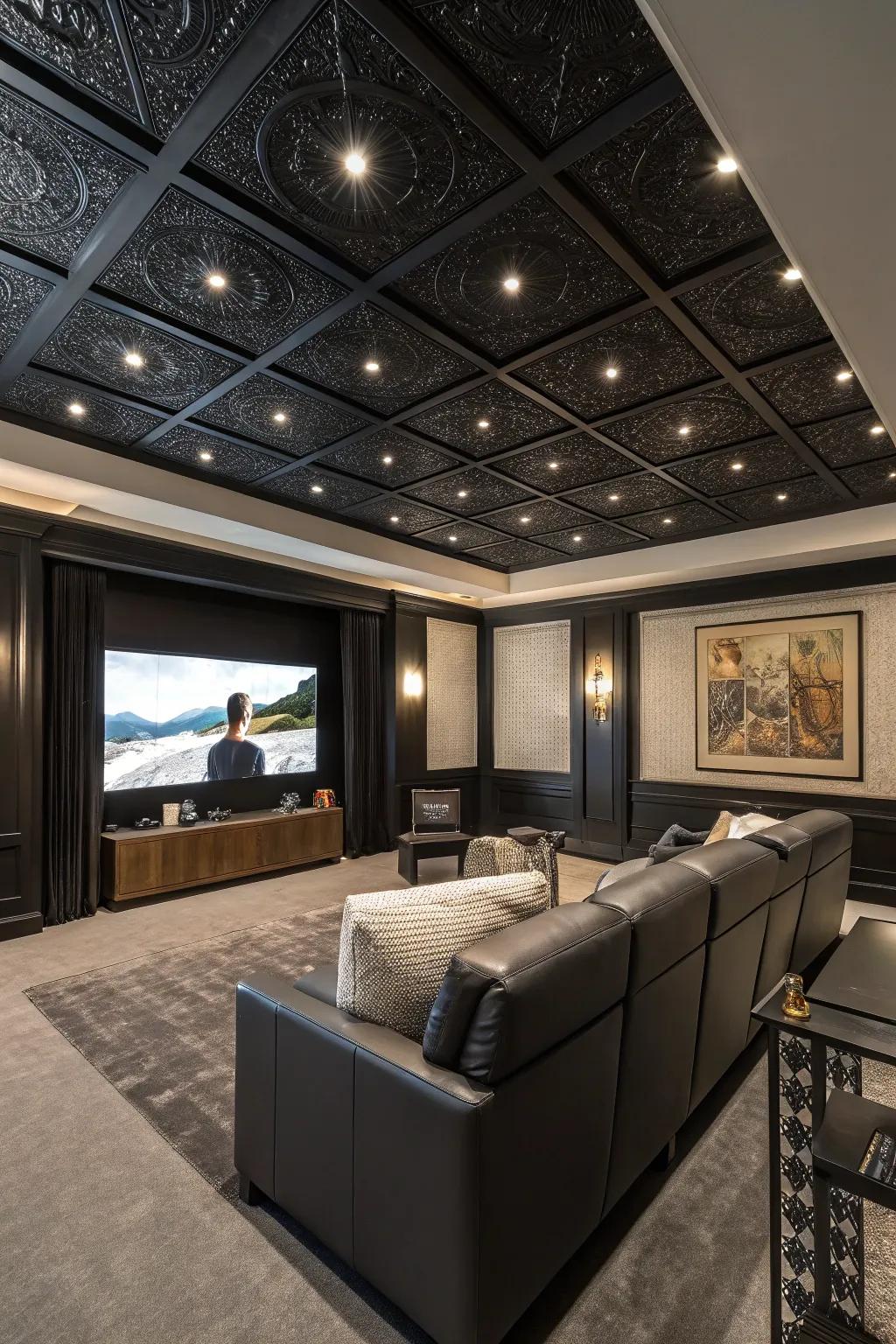 Black panels make a bold and sophisticated statement.