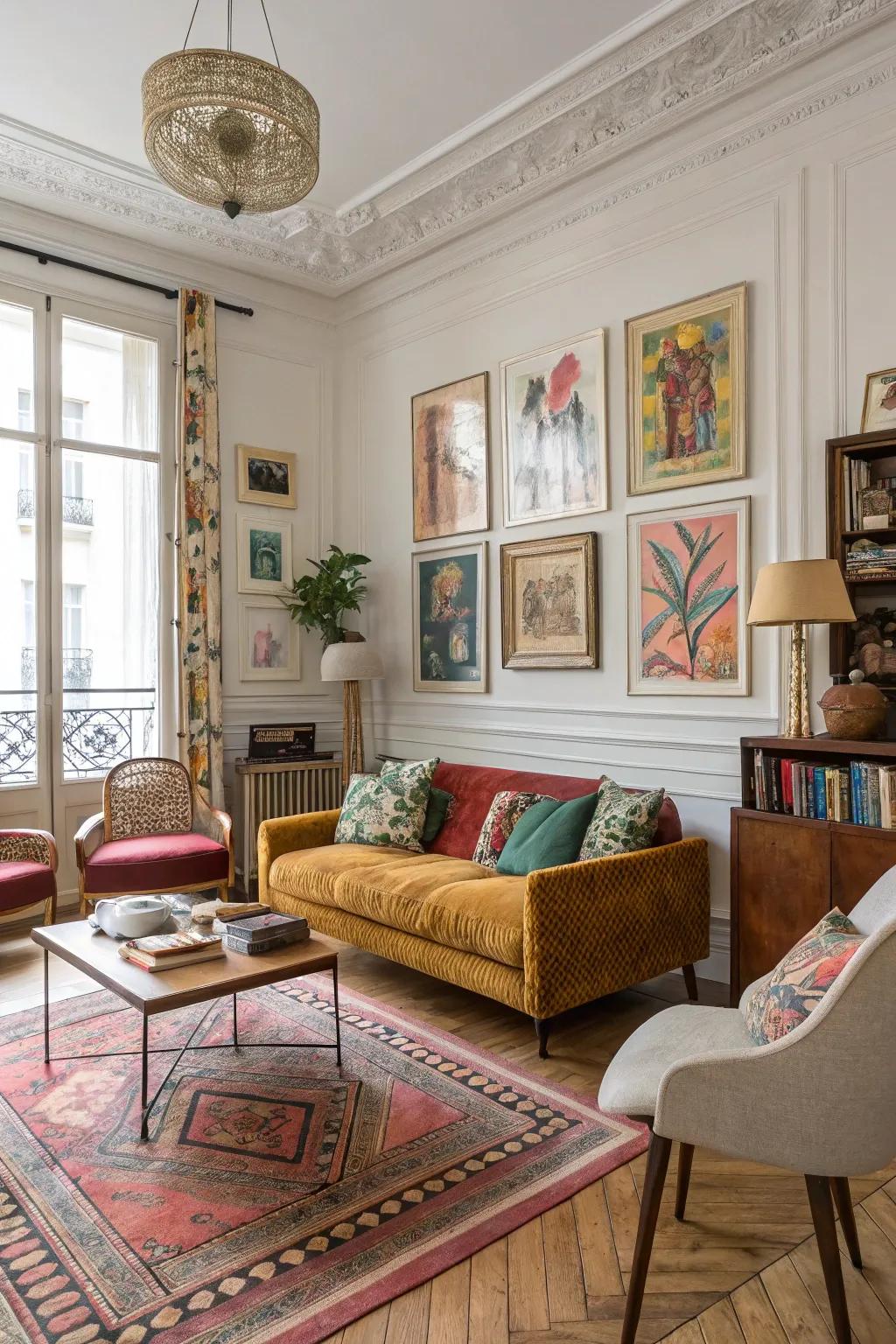 Unique decor reflects personal style and creativity.