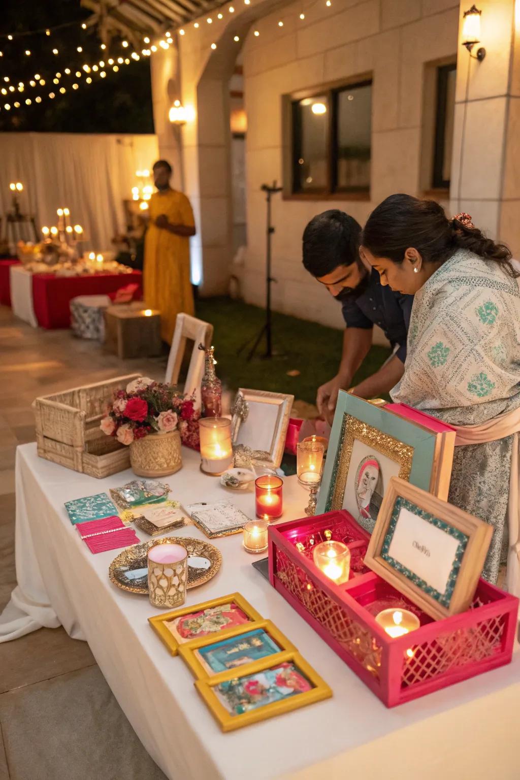Individual keepsakes providing meaningful memories of a rice-feeding event.