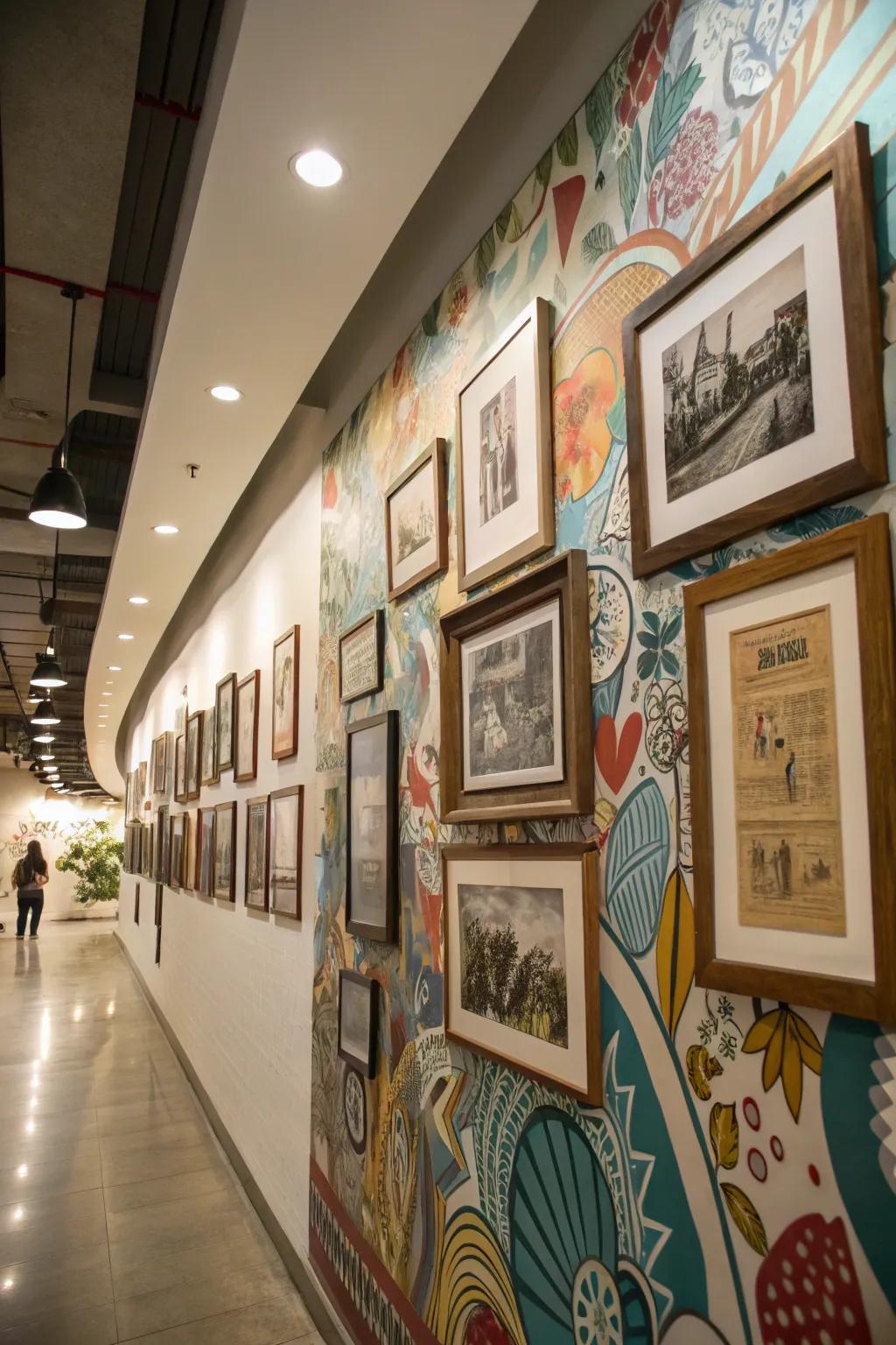 Artistic settings add ingenuity and depth to frame displays.