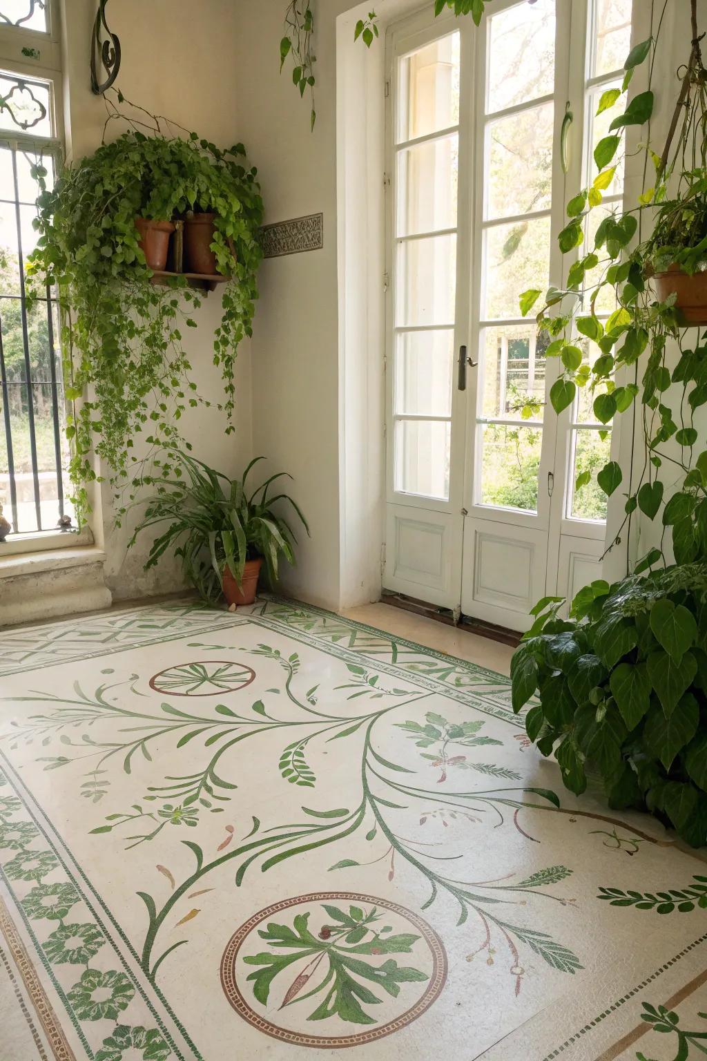 Nature motifs bring the tranquility of the outdoors inside.
