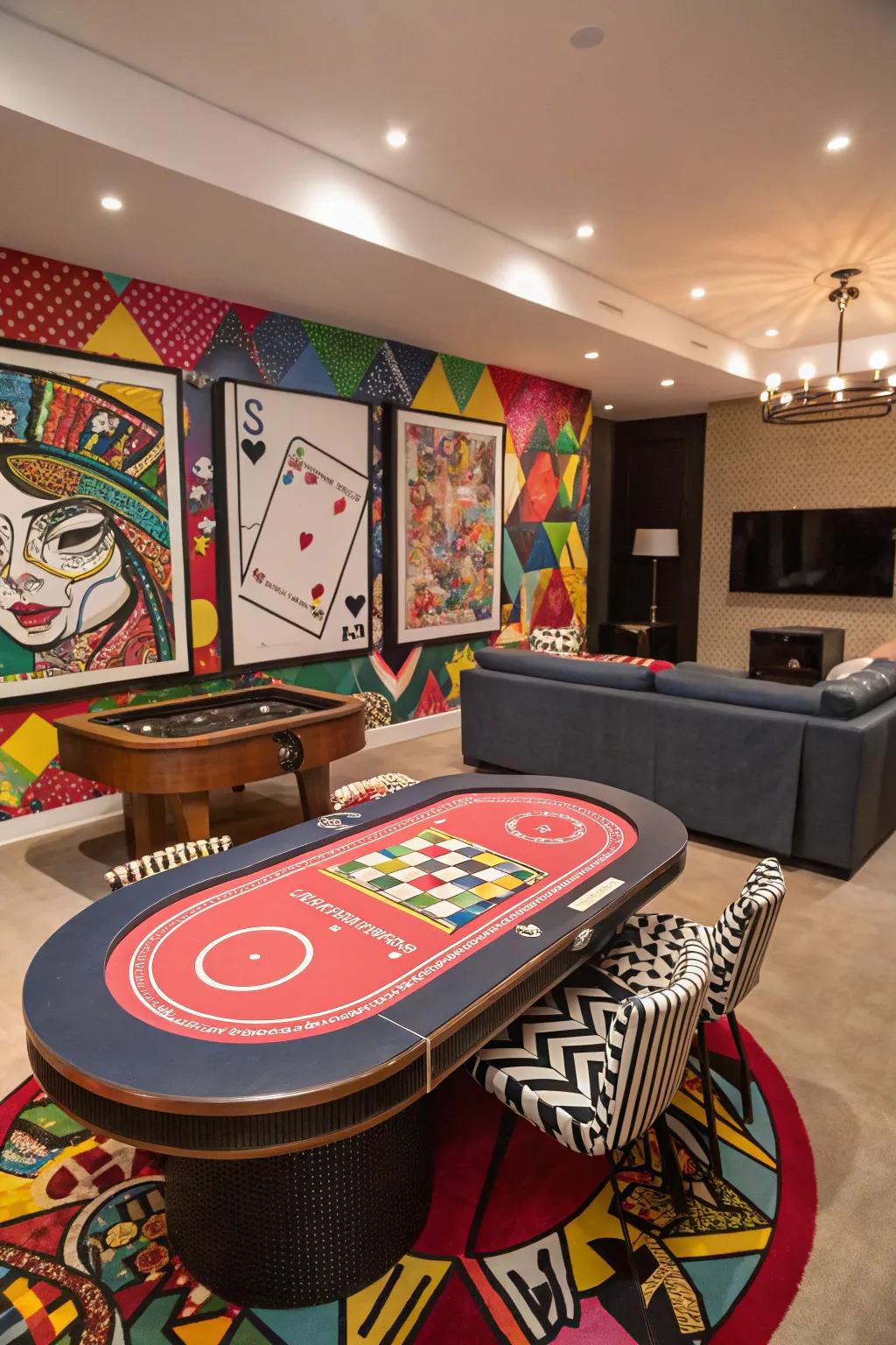 Brighten your poker night using pop art flair.