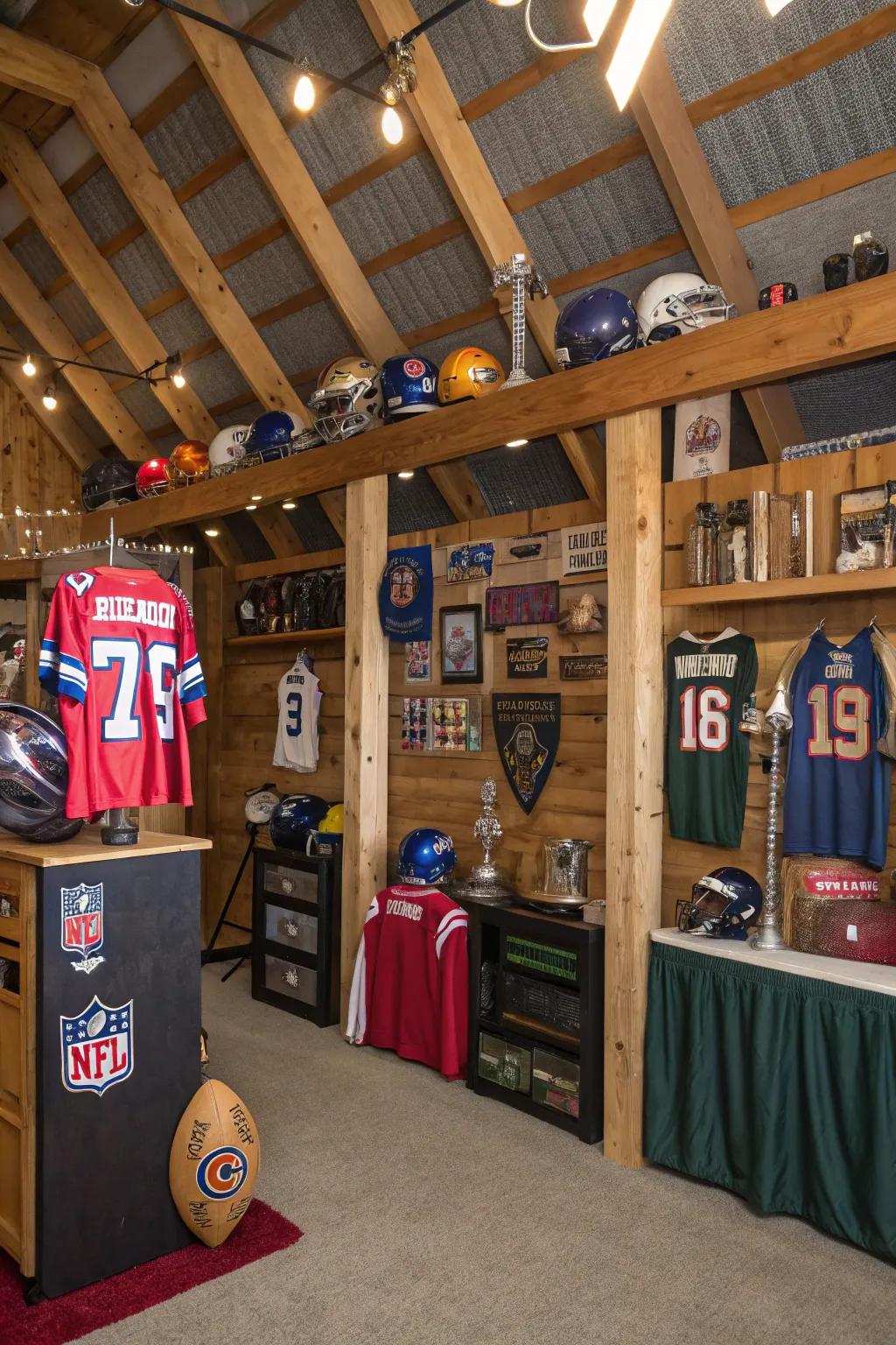 Themed ornamentation incorporates a personal element to your man cave.